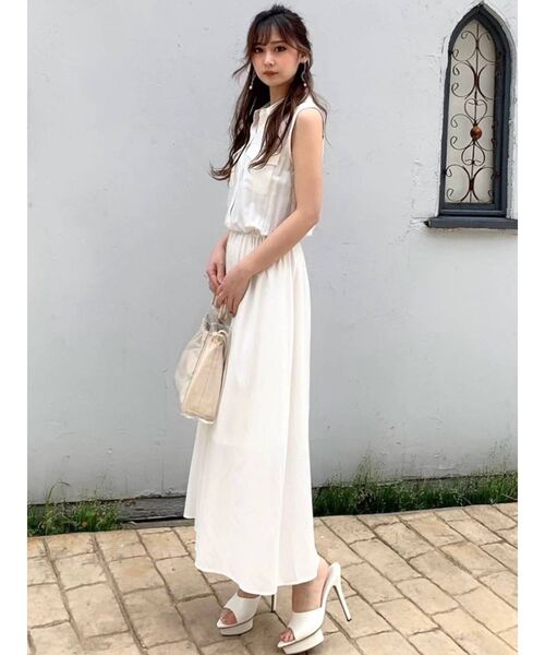 RESEXXY（リゼクシー）の「ノースリシャツワンピース（シャツワンピース・レディース・ホワイト/ブラック/ピンク/その他1・FREE）」の12枚目の写真