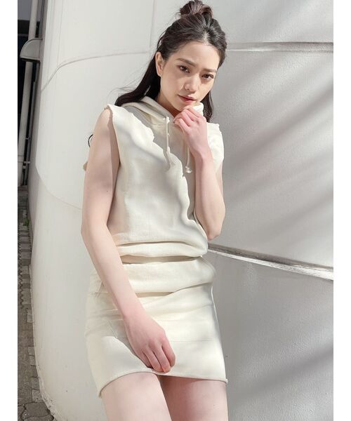 GYDA（ジェイダ）の「【SETUP着用可】リメイクスウェットタイトスカート（スカート・レディース・チャコールグレー/ベージュ/グレー/アイボリー・FREE）」の16枚目の写真