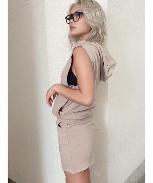 GYDA（ジェイダ）の「【SETUP着用可】リメイクスウェットタイトスカート（スカート・レディース・チャコールグレー/ベージュ/グレー/アイボリー・FREE）」の10枚目の写真