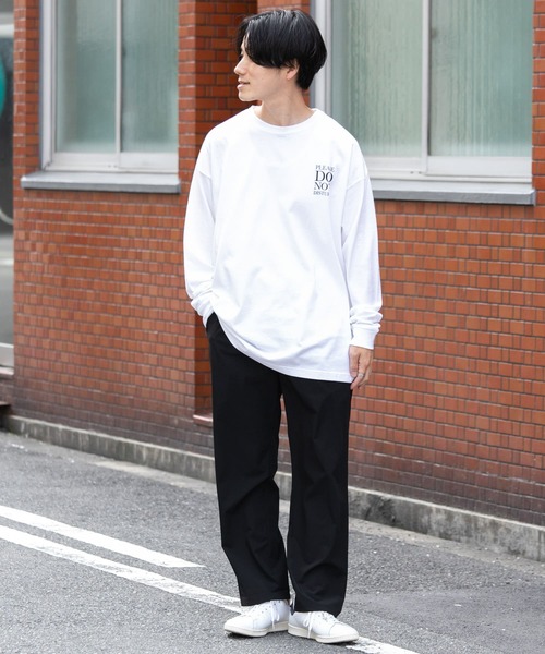 ITEMS URBANRESEARCH（アイテムズ アーバンリサーチ）の「PLEASE DO NOT...長袖Tシャツ（Tシャツ/カットソー・メンズ・ブラック/ホワイト・MEDIUM/LARGE）」の3枚目の写真