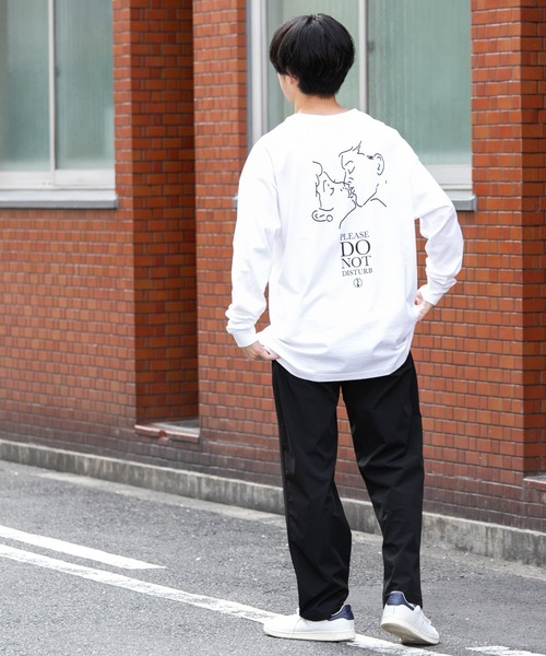 ITEMS URBANRESEARCH（アイテムズ アーバンリサーチ）の「PLEASE DO NOT...長袖Tシャツ（Tシャツ/カットソー・メンズ・ブラック/ホワイト・MEDIUM/LARGE）」の8枚目の写真