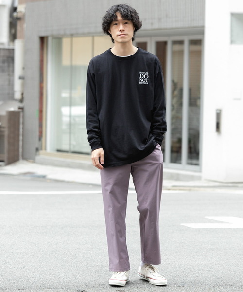 ITEMS URBANRESEARCH（アイテムズ アーバンリサーチ）の「PLEASE DO NOT...長袖Tシャツ（Tシャツ/カットソー・メンズ・ブラック/ホワイト・MEDIUM/LARGE）」の7枚目の写真