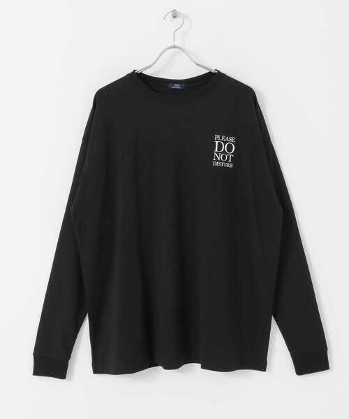 ITEMS URBANRESEARCH（アイテムズ アーバンリサーチ）の「PLEASE DO NOT...長袖Tシャツ（Tシャツ/カットソー・メンズ・ブラック/ホワイト・MEDIUM/LARGE）」の12枚目の写真