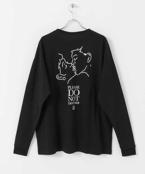 ITEMS URBANRESEARCH（アイテムズ アーバンリサーチ）の「PLEASE DO NOT...長袖Tシャツ（Tシャツ/カットソー・メンズ・ブラック/ホワイト・MEDIUM/LARGE）」の11枚目の写真