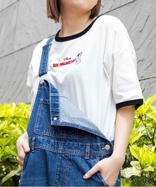 Disney（ディズニー）の「∴WEGO/別注 DisneyカラーリンガーＴ（Tシャツ/カットソー・レディース・ホワイト/イエロー/ホワイト系その他・FREE）」の2枚目の写真
