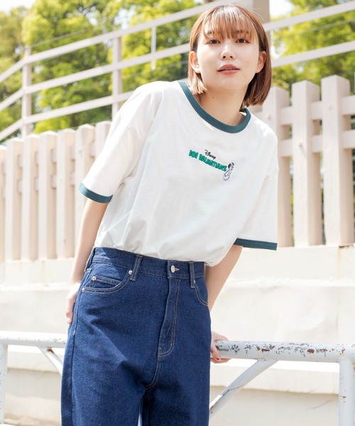 Disney（ディズニー）の「∴WEGO/別注 DisneyカラーリンガーＴ（Tシャツ/カットソー・レディース・ホワイト/イエロー/ホワイト系その他・FREE）」の8枚目の写真