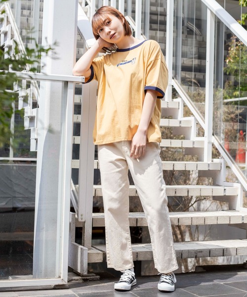 Disney（ディズニー）の「∴WEGO/別注 DisneyカラーリンガーＴ（Tシャツ/カットソー・レディース・ホワイト/イエロー/ホワイト系その他・FREE）」の11枚目の写真