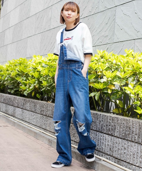 Disney（ディズニー）の「∴WEGO/別注 DisneyカラーリンガーＴ（Tシャツ/カットソー・レディース・ホワイト/イエロー/ホワイト系その他・FREE）」の4枚目の写真