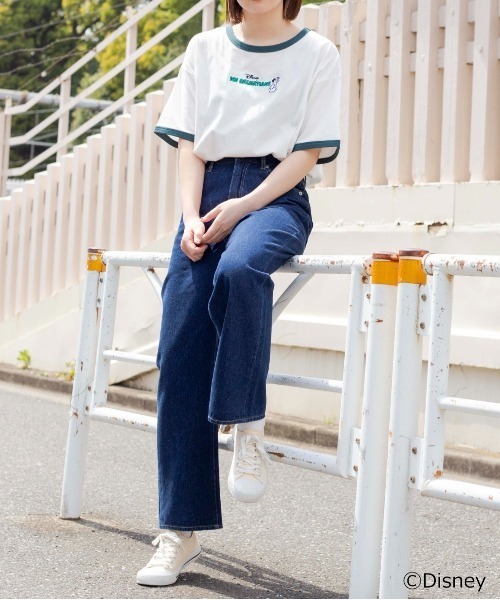 Disney（ディズニー）の「∴WEGO/別注 DisneyカラーリンガーＴ（Tシャツ/カットソー・レディース・ホワイト/イエロー/ホワイト系その他・FREE）」の17枚目の写真