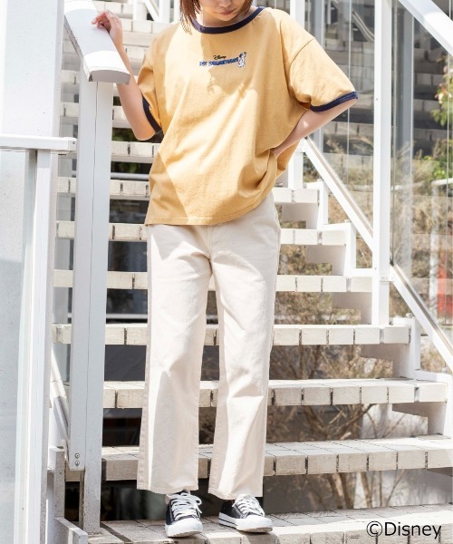 Disney（ディズニー）の「∴WEGO/別注 DisneyカラーリンガーＴ（Tシャツ/カットソー・レディース・ホワイト/イエロー/ホワイト系その他・FREE）」の19枚目の写真
