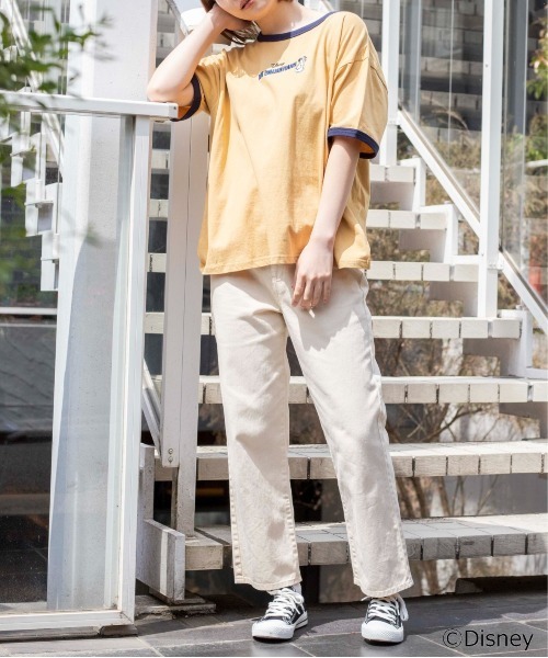 Disney（ディズニー）の「∴WEGO/別注 DisneyカラーリンガーＴ（Tシャツ/カットソー・レディース・ホワイト/イエロー/ホワイト系その他・FREE）」の21枚目の写真