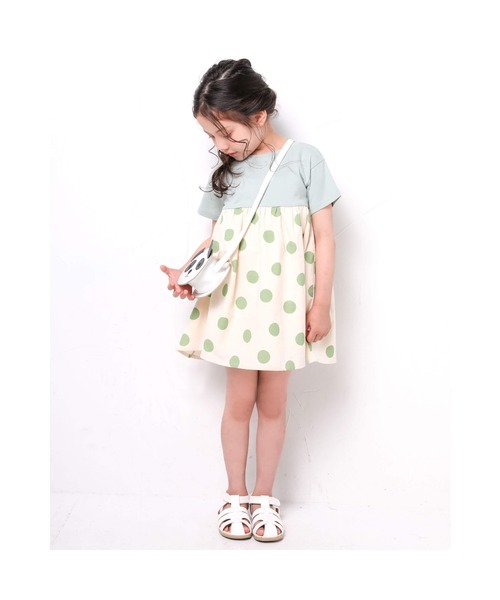 Bebe ドットドッキング天竺ワンピース 90 130cm ワンピース Noeil Aime セール Aime Aime Bebe ノイユエイムベベ のファッション Aime Noeil Noeil