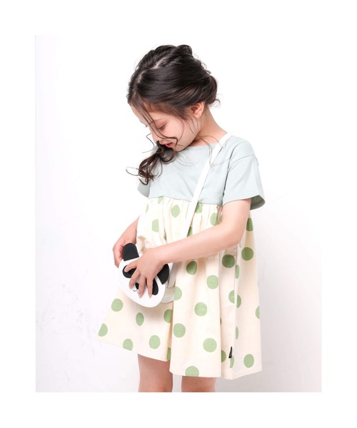 Bebe ドットドッキング天竺ワンピース 90 130cm ワンピース Noeil Aime セール Aime Aime Bebe ノイユエイムベベ のファッション Aime Noeil Noeil