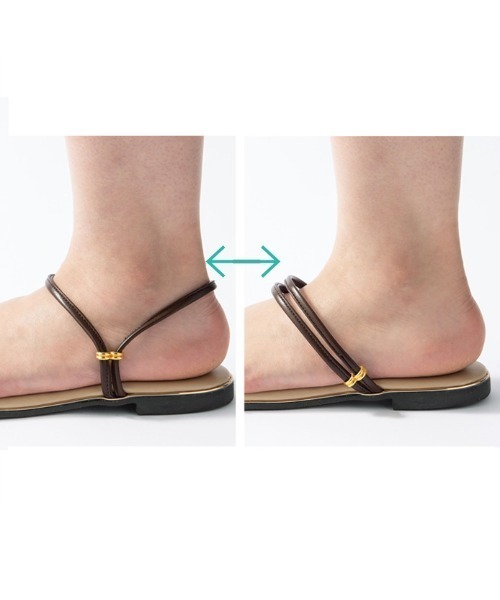 GeeRA（ジーラ）の「ダブルストラップ2WAYサンダル（サンダル・レディース・ブラック/ブラウン/オリーブ/パイソン/シルバー・SMALL/X-LARGE/MEDIUM/LARGE）」の7枚目の写真