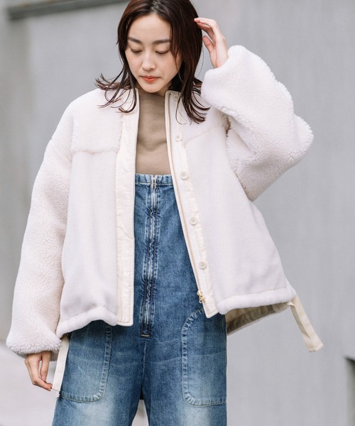 Munich（ミューニック）の「ウールシープボアノーカラーブルゾン