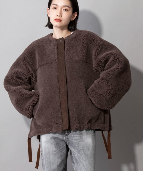 未使用】Munich ウールシープボアムートンボンバージャケット S ウール