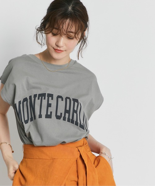 RIVE DROITE（リヴドロワ）の「大人のロゴTシャツ　MONTECARLOフレンチTシャツ（Tシャツ/カットソー・レディース・ブラック/オフホワイト/カーキ・FREE）」の11枚目の写真
