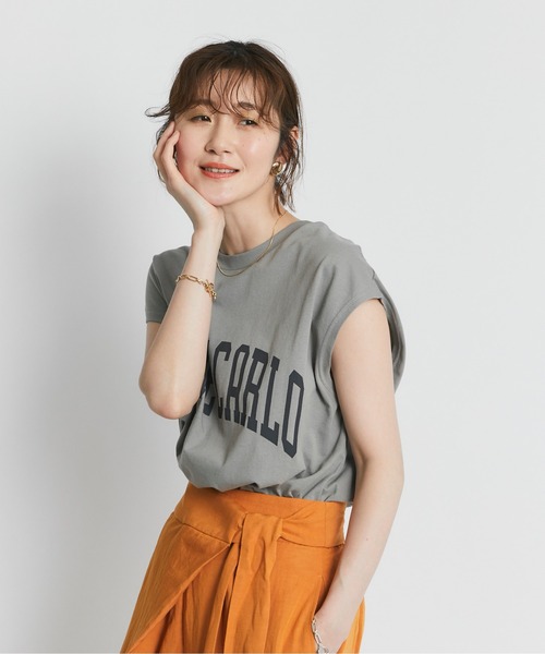 RIVE DROITE（リヴドロワ）の「大人のロゴTシャツ　MONTECARLOフレンチTシャツ（Tシャツ/カットソー・レディース・ブラック/オフホワイト/カーキ・FREE）」の19枚目の写真