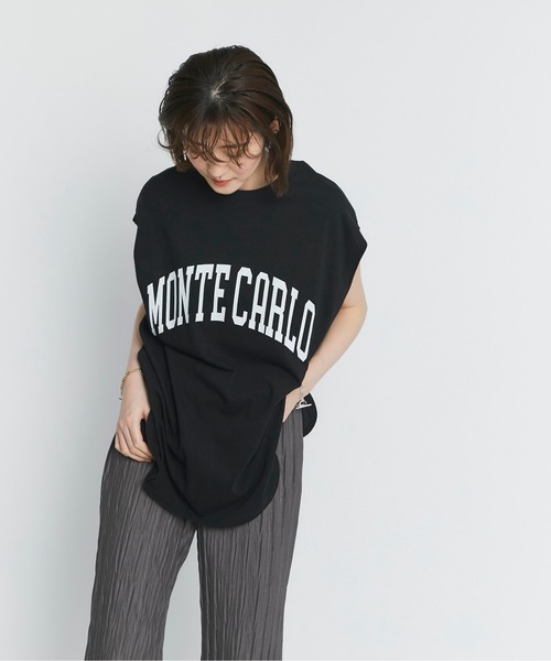 RIVE DROITE（リヴドロワ）の「大人のロゴTシャツ　MONTECARLOフレンチTシャツ（Tシャツ/カットソー・レディース・ブラック/オフホワイト/カーキ・FREE）」の13枚目の写真