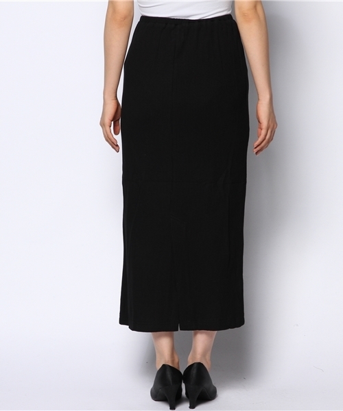 i（アイ）の「ワイドRIBタイトスカート（スカート・レディース・ブラック/ホワイト・ﾌﾘ-）」の7枚目の写真