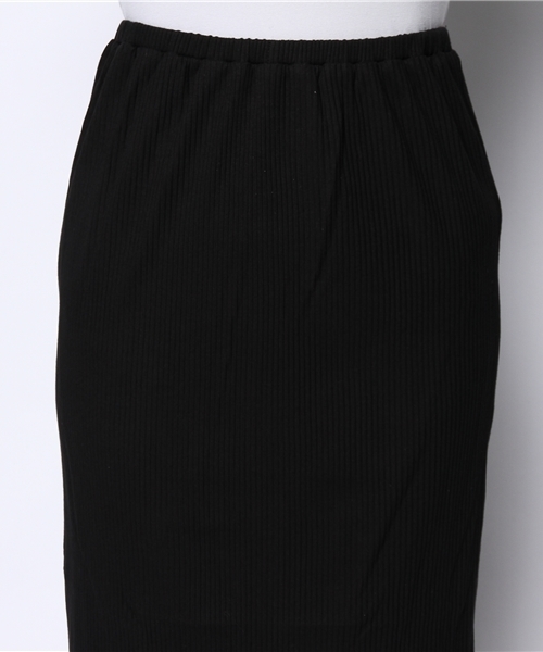 i（アイ）の「ワイドRIBタイトスカート（スカート・レディース・ブラック/ホワイト・ﾌﾘ-）」の8枚目の写真