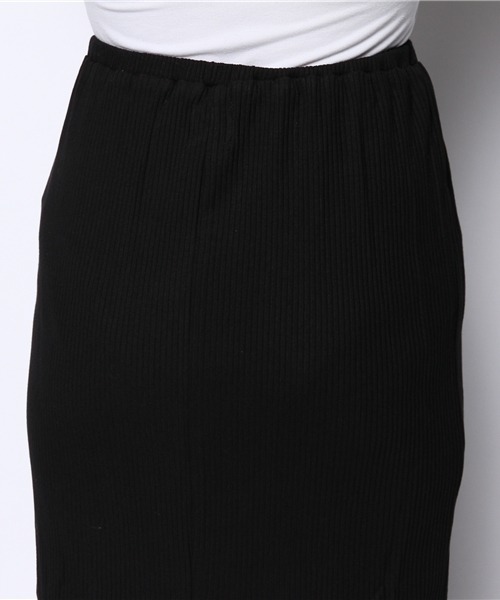 i（アイ）の「ワイドRIBタイトスカート（スカート・レディース・ブラック/ホワイト・ﾌﾘ-）」の3枚目の写真