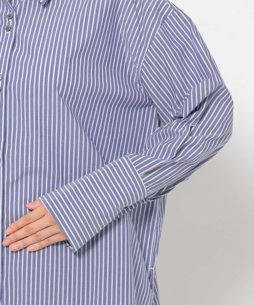 JEANASIS(ジーナシス)の「ストライプレギュラーシャツLS/958372(シャツ/ブラウス・レディース・ブルー系その他/レッド系その他・FREE)」の10枚目の写真