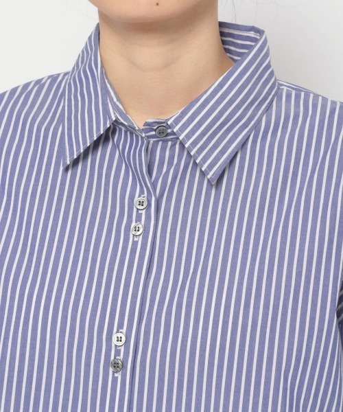 JEANASIS(ジーナシス)の「ストライプレギュラーシャツLS/958372(シャツ/ブラウス・レディース・ブルー系その他/レッド系その他・FREE)」の9枚目の写真