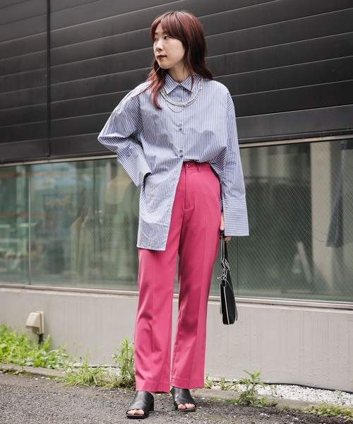 JEANASIS(ジーナシス)の「ストライプレギュラーシャツLS/958372(シャツ/ブラウス・レディース・ブルー系その他/レッド系その他・FREE)」の19枚目の写真