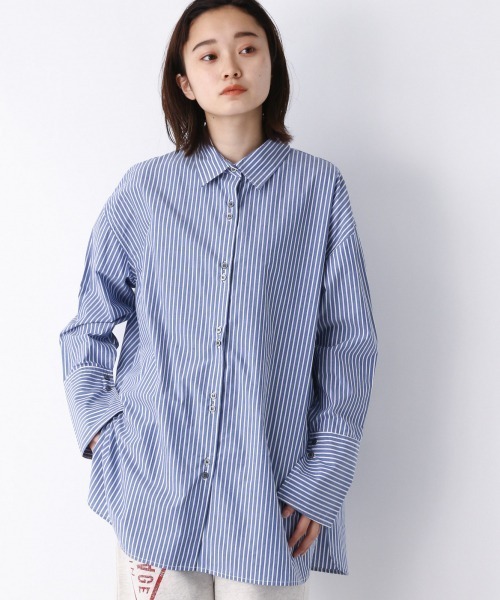 JEANASIS(ジーナシス)の「ストライプレギュラーシャツLS/958372(シャツ/ブラウス・レディース・ブルー系その他/レッド系その他・FREE)」の18枚目の写真