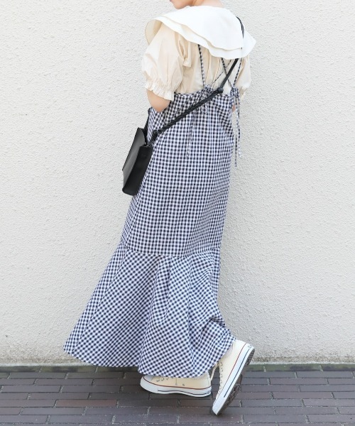 sakishimatokyo（サキシマトーキョー）の「「ウォッシャブルキャミワンピース」（ワンピース・レディース・ベージュ/ブラック/ネイビー/ブラック系その他/ブルー・FREE）」の5枚目の写真