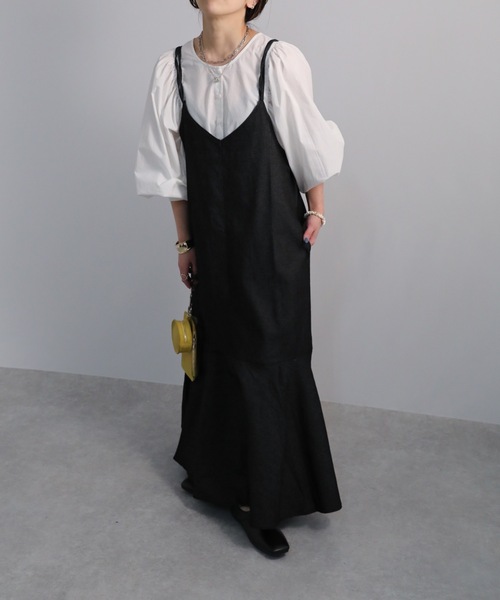 sakishimatokyo（サキシマトーキョー）の「「ウォッシャブルキャミワンピース」（ワンピース・レディース・ベージュ/ブラック/ネイビー/ブラック系その他/ブルー・FREE）」の6枚目の写真