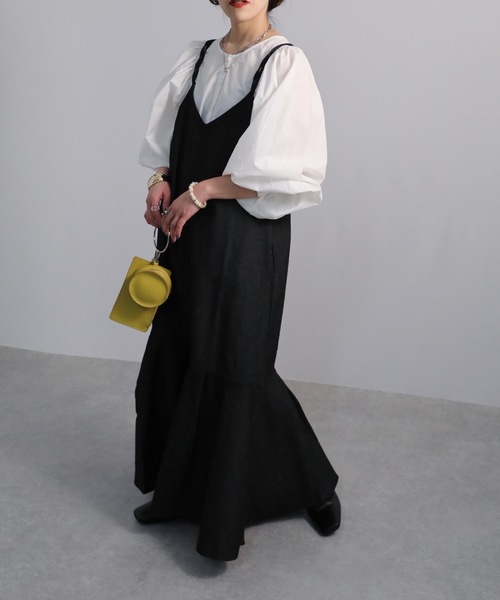 sakishimatokyo（サキシマトーキョー）の「「ウォッシャブルキャミワンピース」（ワンピース・レディース・ベージュ/ブラック/ネイビー/ブラック系その他/ブルー・FREE）」の8枚目の写真