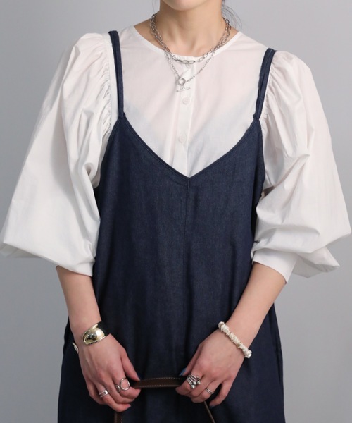 sakishimatokyo（サキシマトーキョー）の「「ウォッシャブルキャミワンピース」（ワンピース・レディース・ベージュ/ブラック/ネイビー/ブラック系その他/ブルー・FREE）」の9枚目の写真