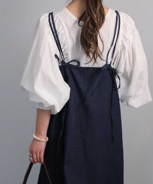 sakishimatokyo（サキシマトーキョー）の「「ウォッシャブルキャミワンピース」（ワンピース・レディース・ベージュ/ブラック/ネイビー/ブラック系その他/ブルー・FREE）」の10枚目の写真