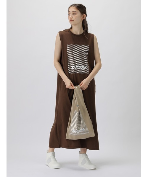 ZUCCa(ズッカ)の「ストライプLOGO BAG/エコバッグ(エコバッグ/サブバッグ・レディース・ホワイト/ブラック/ライトブラウン/ライトブルー・FREE)」の12枚目の写真