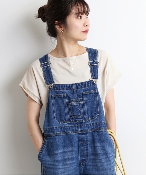 SLOBE IENA（スローブイエナ）の「デザインフレンチスリーブTEE【手洗い可能】◆（Tシャツ/カットソー・レディース・ホワイト/ブラック/ベージュ/ネイビー・FREE）」の3枚目の写真