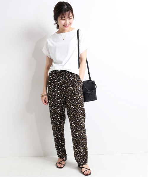 SLOBE IENA（スローブイエナ）の「デザインフレンチスリーブTEE【手洗い可能】◆（Tシャツ/カットソー・レディース・ホワイト/ブラック/ベージュ/ネイビー・FREE）」の13枚目の写真