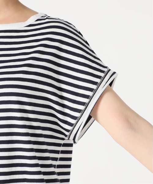 SLOBE IENA（スローブイエナ）の「デザインフレンチスリーブTEE【手洗い可能】◆（Tシャツ/カットソー・レディース・ホワイト/ブラック/ベージュ/ネイビー・FREE）」の14枚目の写真