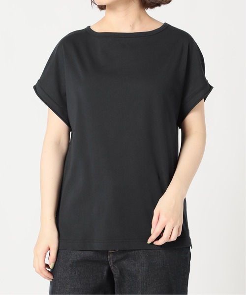 SLOBE IENA（スローブイエナ）の「デザインフレンチスリーブTEE【手洗い可能】◆（Tシャツ/カットソー・レディース・ホワイト/ブラック/ベージュ/ネイビー・FREE）」の15枚目の写真