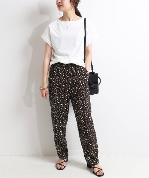 SLOBE IENA（スローブイエナ）の「デザインフレンチスリーブTEE【手洗い可能】◆（Tシャツ/カットソー・レディース・ホワイト/ブラック/ベージュ/ネイビー・FREE）」の22枚目の写真