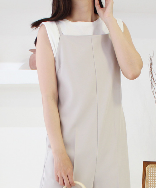 MODE ROBE（モードローブ）の「キャミサロペット（サロペット/オーバーオール・レディース・ブラック/アイボリー・FREE）」の20枚目の写真