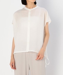 nicholson and nicholson（ニコルソンアンドニコルソン）の「【nicholson and nicholson】フレンチスリーブ ドローストリングブラウス SOLID WOMEN（シャツ/ブラウス）」