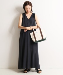 SLOBE IENA | Vネックフレアロングワンピース【手洗い可能】◆(ワンピース)