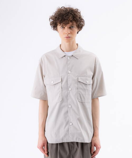ABAHOUSE(アバハウス)の「【セットアップ対応】DRY MIX 半袖 シャツ(シャツ/ブラウス・メンズ・チャコールグレー/グレイッシュブルー/グレイッシュベージュ/カーキ・44/46/48)」の6枚目の写真