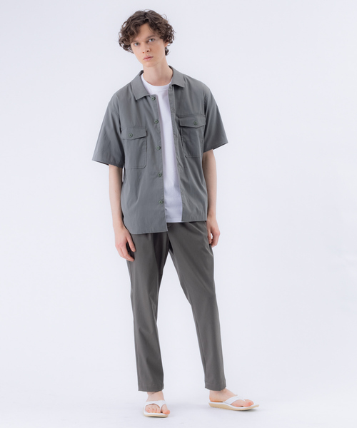 ABAHOUSE(アバハウス)の「【セットアップ対応】DRY MIX 半袖 シャツ(シャツ/ブラウス・メンズ・チャコールグレー/グレイッシュブルー/グレイッシュベージュ/カーキ・44/46/48)」の18枚目の写真