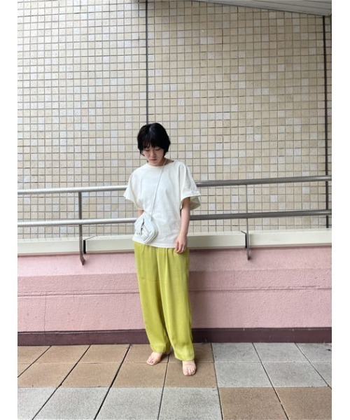 MOUSSY（マウジー）の「SATIN GATHER パンツ（その他パンツ・レディース・キナリ/ダークブラウン/ライム・2/1）」の8枚目の写真