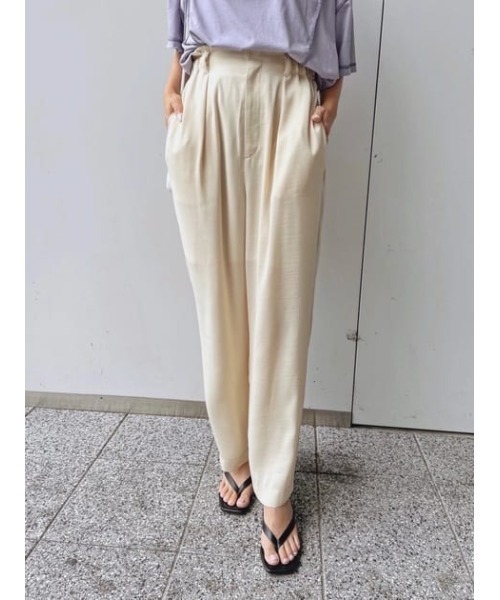 MOUSSY（マウジー）の「SATIN GATHER パンツ（その他パンツ・レディース・キナリ/ダークブラウン/ライム・2/1）」の16枚目の写真