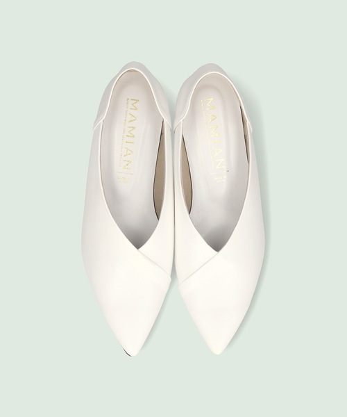 MAMIAN（マミアン）の「ポインテッドトゥ バブーシュ（その他シューズ・レディース・ホワイト/シルバー/シルバー系その他/グレイッシュベージュ/ダークブラウン・S/M/L/LL）」の7枚目の写真