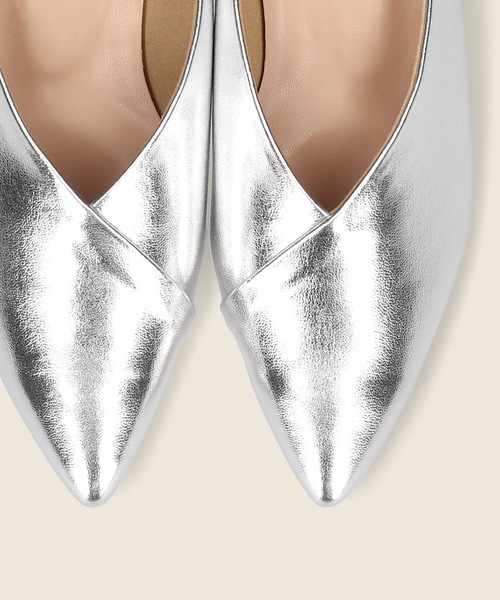 MAMIAN（マミアン）の「ポインテッドトゥ バブーシュ（その他シューズ・レディース・ホワイト/シルバー/シルバー系その他/グレイッシュベージュ/ダークブラウン・S/M/L/LL）」の13枚目の写真